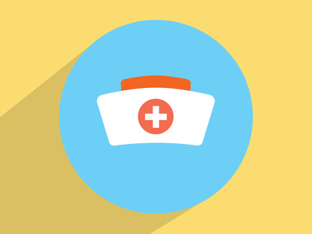 Nurse hat ,Flat design styleの写真素材
