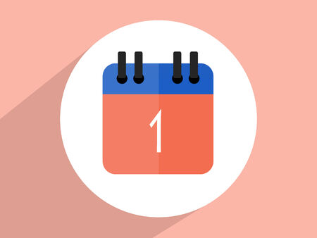 calendar icon. flat designの写真素材