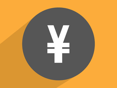 Yen. Single  ,Flat design styleの写真素材
