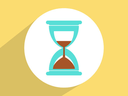 Sand clock  Glass timer symbol ,Flat design styleの写真素材
