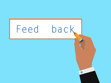 Hand writing Feedback ,Flat design styleの写真素材