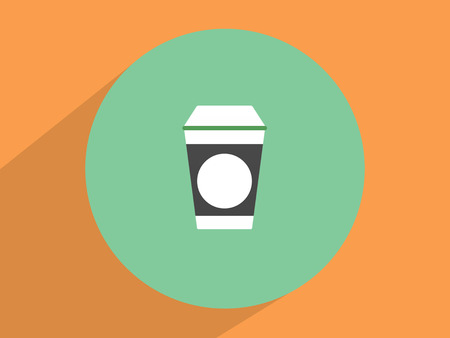 Takeaway coffee ,Flat design styleの写真素材