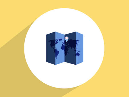 World map,Flat design styleの写真素材
