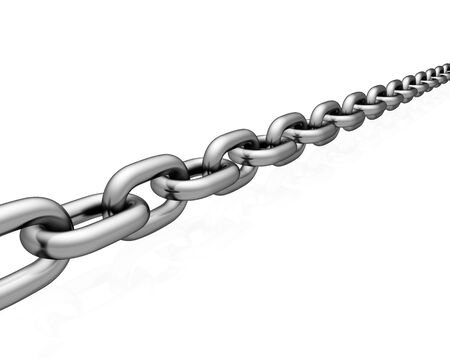 Chain Links   isolated on white backgroundの写真素材