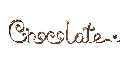 Chocolate letteringのイラスト素材
