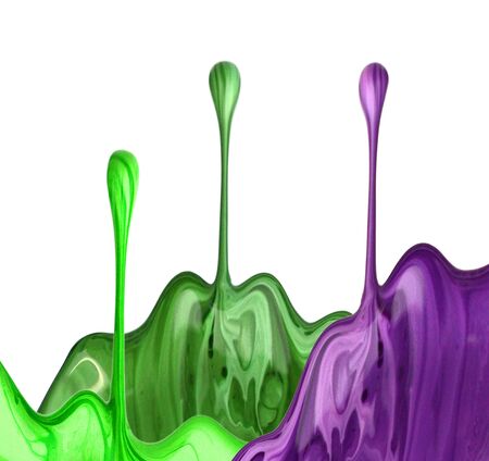 Puddle of paint isolatedの写真素材