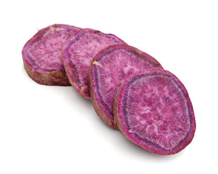 Sweet potato on white backgroundの写真素材