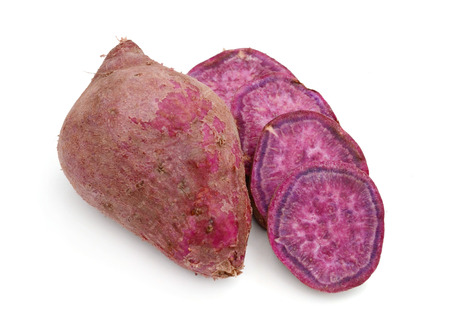 Sweet potato on white backgroundの写真素材