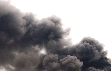 Black smoke monsters, whiteの写真素材