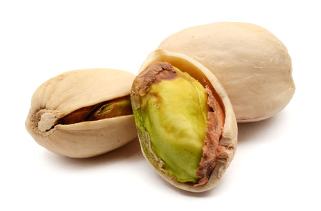 Pistachio nuts. Isolated on white background.の写真素材