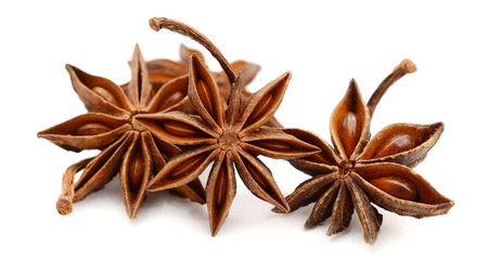 Beautiful anise, isolated on whiteの写真素材
