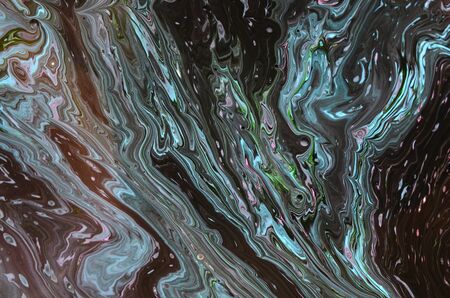 Closeup view of an original abstract oil painting on canvas. Grunge background, fragment of artwork,...