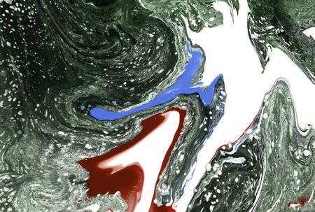 green, blue and gold marbling liquid background
