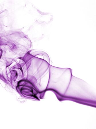 smoke on white backgroundの写真素材