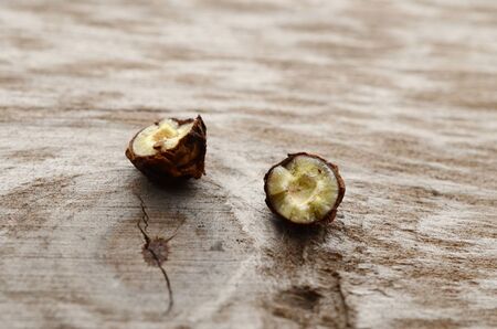 Black pepper was placed on a white background.の写真素材