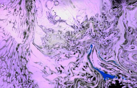 Abstract artwork on the water.