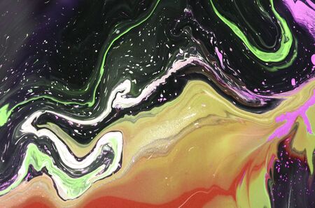 Marbled blue abstract background. Liquid marble pattern.