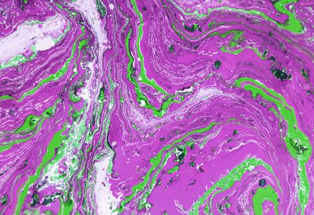 Marbled blue abstract background. Liquid marble pattern.の写真素材