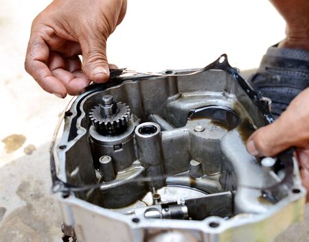 An image of close up of machine gearの写真素材