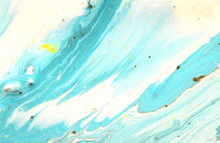 Marbled blue abstract background. Liquid marble pattern.