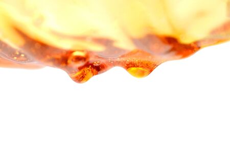 oil pour isolate on white backgroundの写真素材