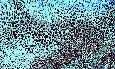 Blue and gold liquid texture. Hand drawn marbling background. Ink marble abstract pattern. Backdrop,...