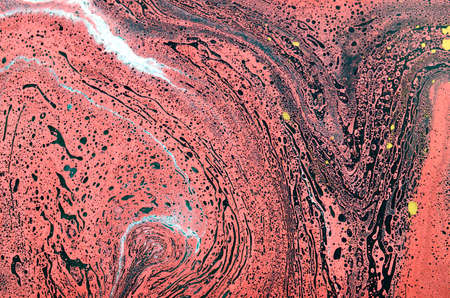 Marble abstract acrylic background. Pink and blue marbling artwork texture. Agate ripple pattern....