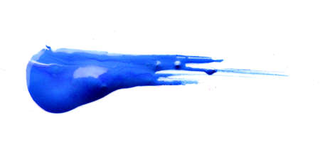 brush strokes oil paint isolated on white.の写真素材