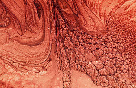 Marble abstract acrylic background. Nature blue and green marbling artwork texture. Gold glitter.の写真素材