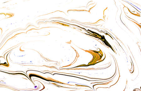 Blue marbling pattern. Golden marble liquid texture.