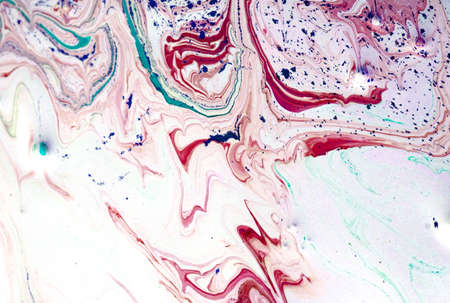 Abstract marbleized effect background. Blue and black creative colors. Beautiful paint with the...