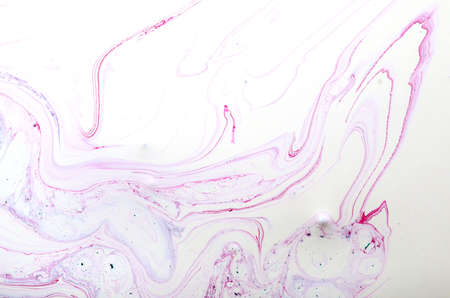 Green, purple and golden liquid texture. Hand drawn marbling background. Ink marble abstract pattern