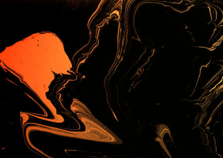 Abstract oil painting with gold