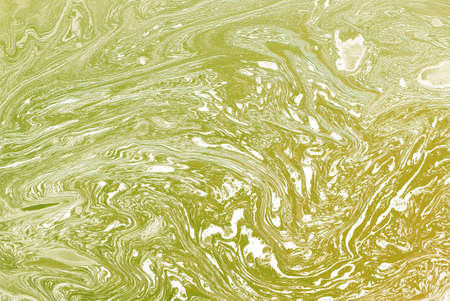 Green and pink floral abstract pattern isolated on white background. Transparent watercolor pink,...