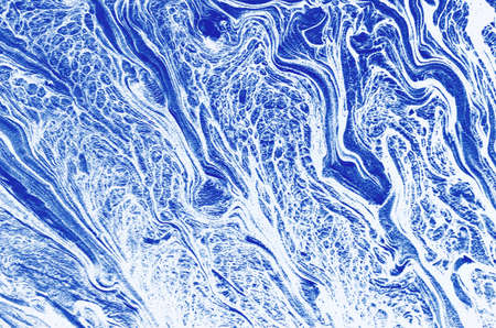Marble abstract acrylic background. Nature blue marbling artwork texture. Golden glitter.