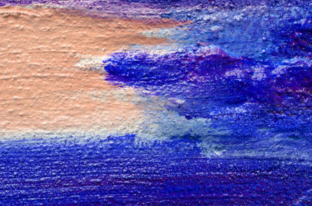 Abstract blue watercolor painted background. Texture of strokes of colored paint