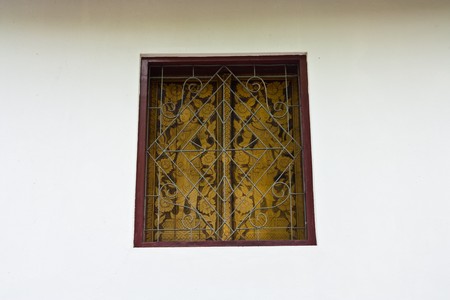 Temple Window at a buddhist temple Chiang Maiの写真素材