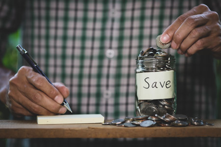 Save money for prepare in the future. Saving money for prepare in the future.の写真素材