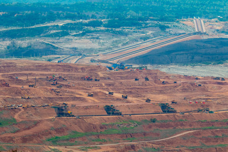 Landscape of coal mine photoの写真素材