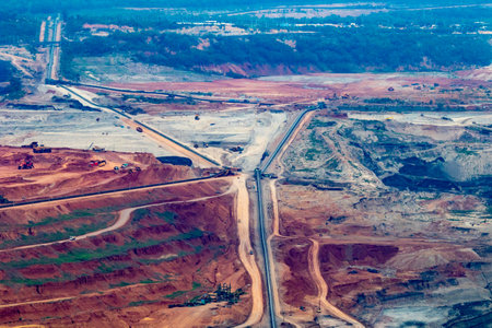 Landscape of coal mine photo
