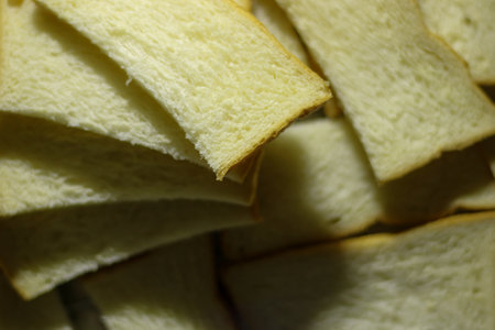 sliced white bread close-up, macro photo, food background