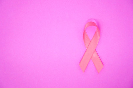 Pink cancer awareness ribbon conceptの写真素材