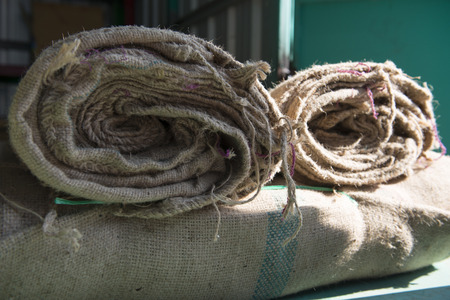 sacks of riceの写真素材