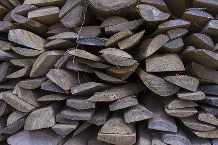 picture of chips and other debris from a broken tree trunk. Small depth of field Chipped fire woods.の写真素材