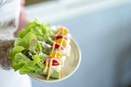 Salad food of health lovers is becoming popular in Thailand. Delicious taste.の写真素材