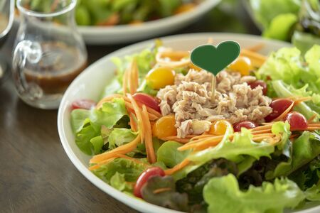 Tuna salad, health food lovers are popular in working ageの写真素材