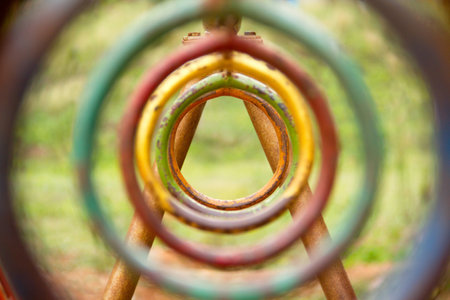 Multi colored circlesの写真素材