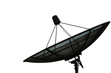 Satellite dish isolated on a white background の写真素材
