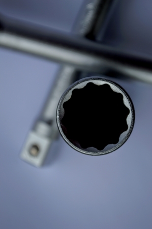 socket wrench on white background
