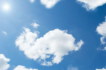 White cloud in the blue sky